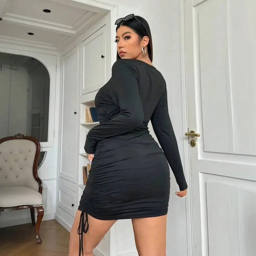 

Сексуальное женское платье в стиле Pure Desire от International Station, новинка осень-зима 2025, укороченное, с эффектом похудения, повседневное, Y2K