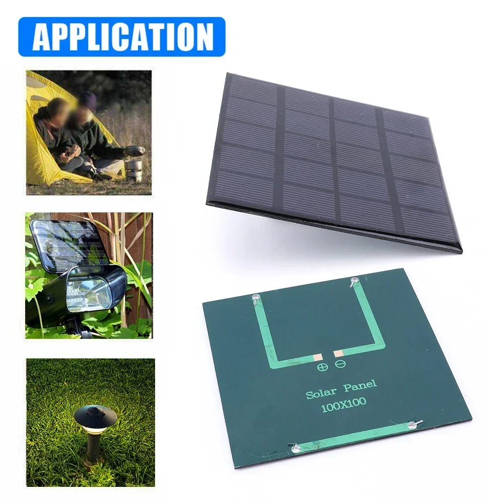 Outdoor Solar Panel 3W 5V Portable Fast Charger Polycrystalline Solar Panel Solar Dropper Board Can Charge 12V 100*100MM