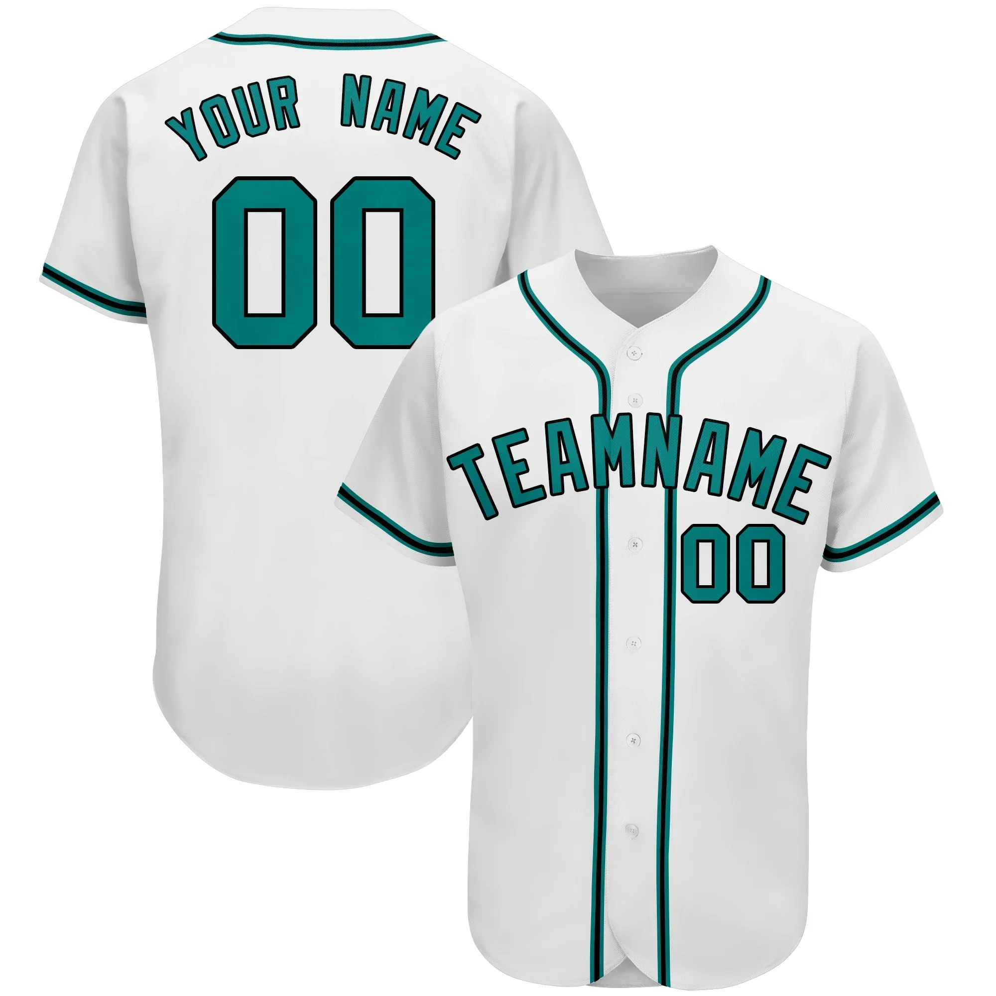 Fashion Baseball Jersey Custom Full Sublimated Player Name/Number Short Sleeve V-neck Sportswear for Female/Youth Any Colour