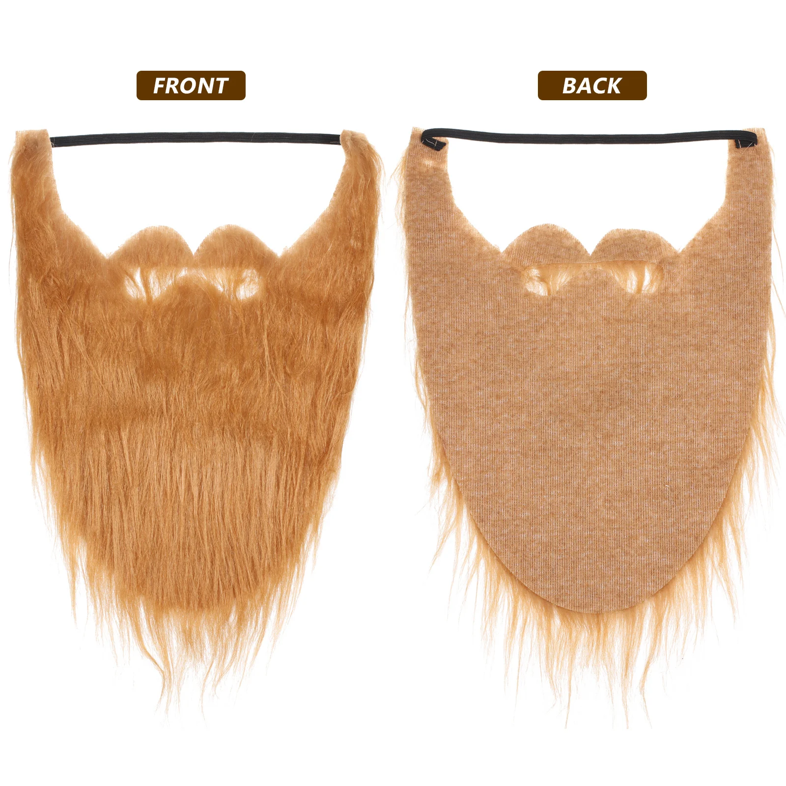 2 pçs laranja falso barba longa bigodes autoadesivos para masquerade cosplay festa de halloween decorações de cabelo facial simulação