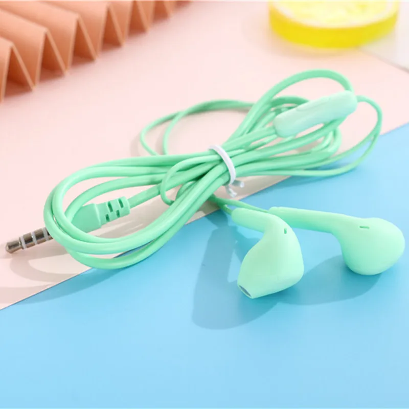 Petits écouteurs portables avec micro, écouteurs intra-auriculaires, couleurs à la mode, 3.5mm