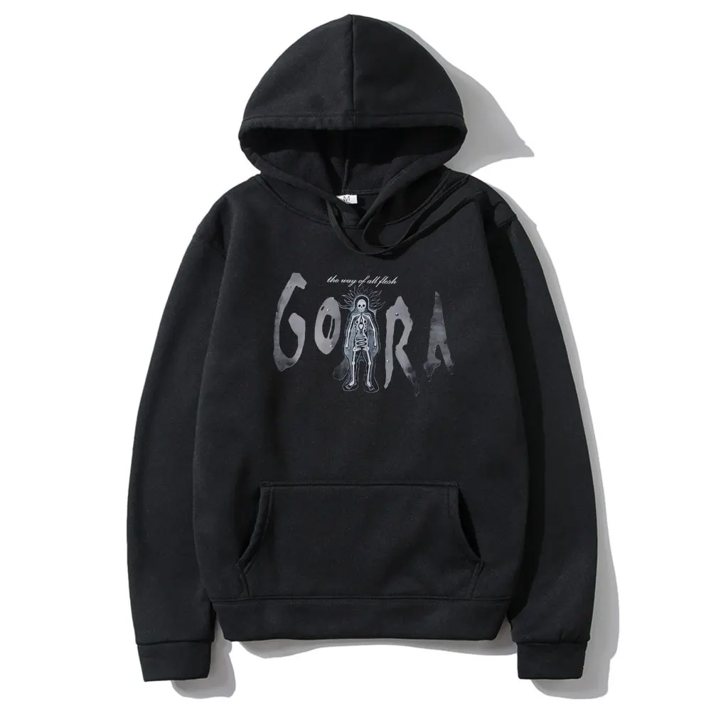 French Metal Band Gojira The Way of All Flesh Album Cover Hoodie Skeleton Print Pullover Men's Vintage Rock Oversized Hoodies