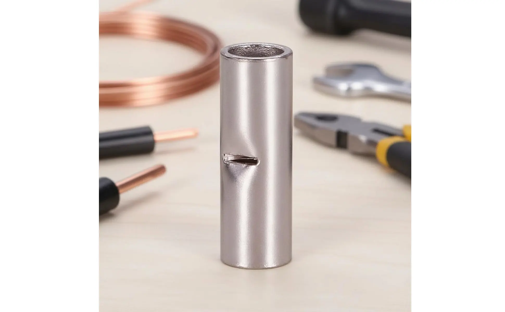 Copper Butt Splice Crimpable Butt Splice Connector Crimp Connector Tube Long-Lasting Electrical Parts Corrosion Resistant Copper Butt Splice Crimpable Butt Splice Connector Crimp Connector Tube Long-Lasting Electrical Parts Corrosion Resistant