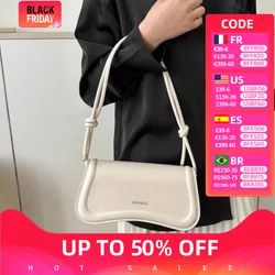 Ladies Shoulder Crossbody Bags PU Leather Women Underarm Bags Solid Color Small Top-handle Bags Purse Female Daily Handbags