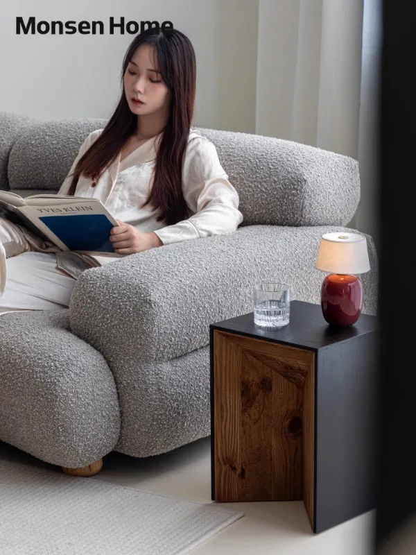 Home Wabi Sandy Wind Solid Wood Dock Pine Shoe Changing Stool Sofa Solid Wood Small Coffee Table