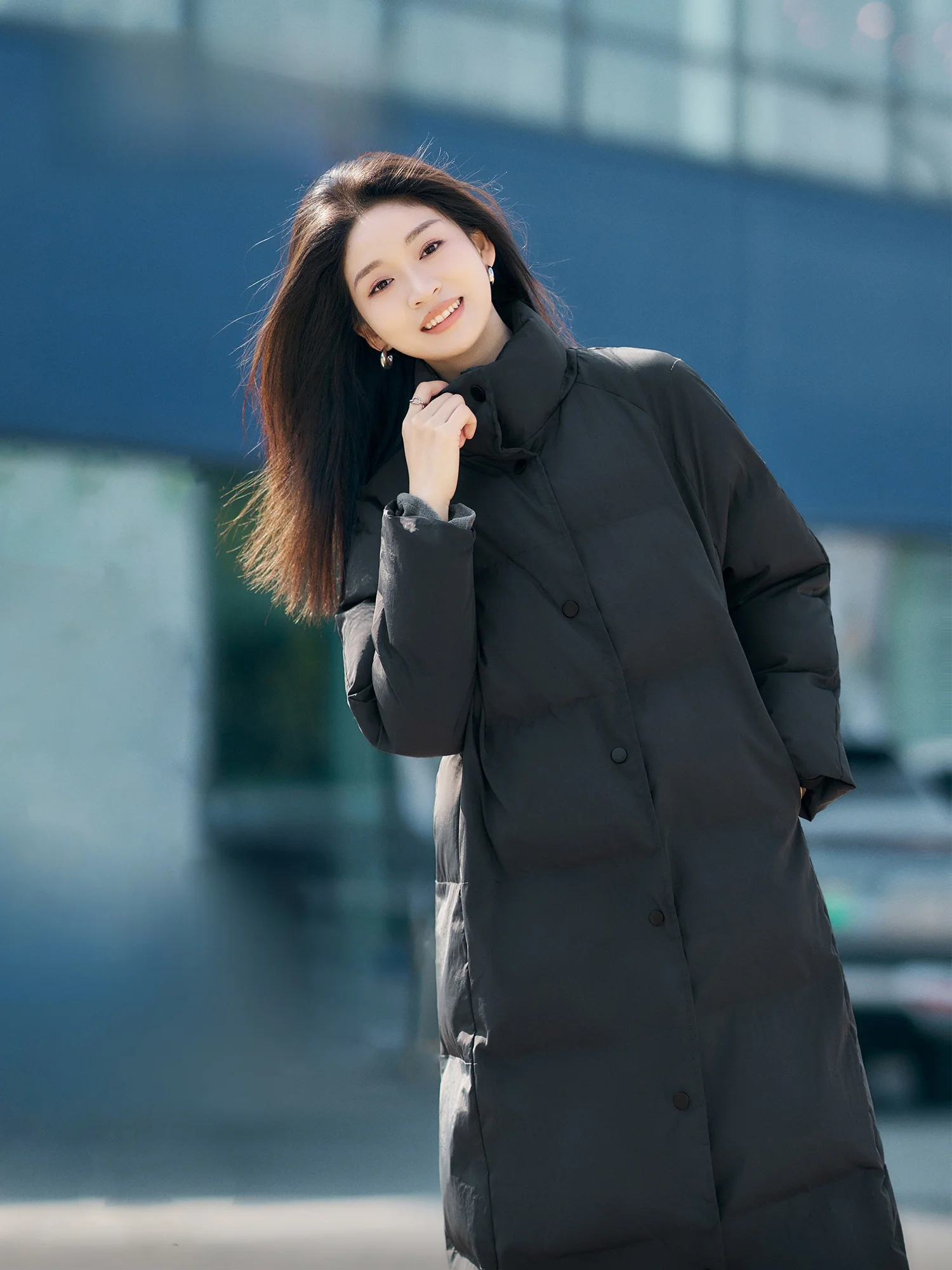 

Стильное длинное женское хлопковое пальто-жакет прямого кроя для повседневной носки, на молнии, модный цвет, новинка