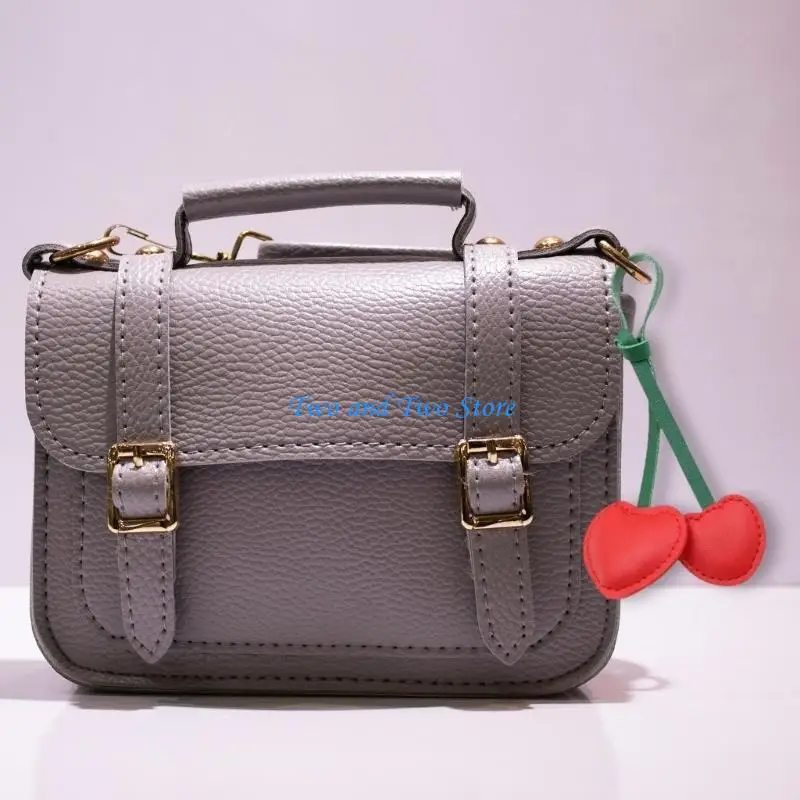 HX6F Cherry Keychain Charm Fruit Keyring Pendant Handbag Accessory for Women