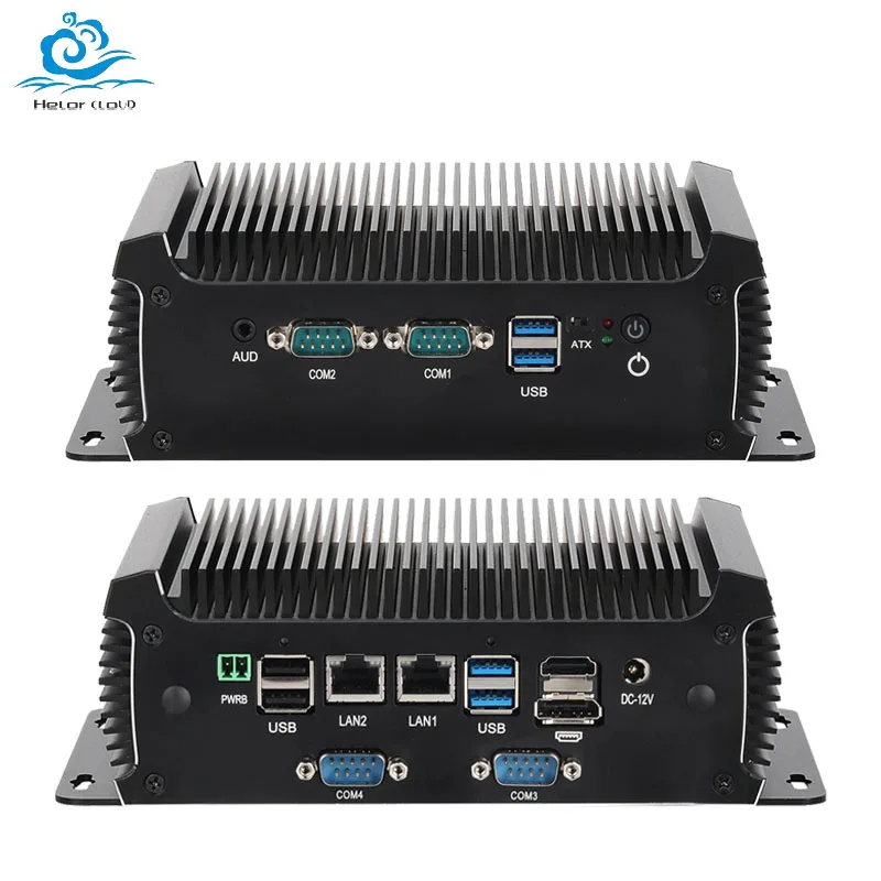 Mini PC industriel Inter Core i5-6300U, compatible WiFi/4G LTE, ordinateur Linux avec 4xUSB3.0, 2xUSB2.0, 2xGigabt LAN, prêt pour Windows 10