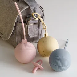 1PCS Ball Baby Silicone Nipple Holder Container Box Keep Pacifier Case Pacifiers And Accessories Storage Box Teat Attachment