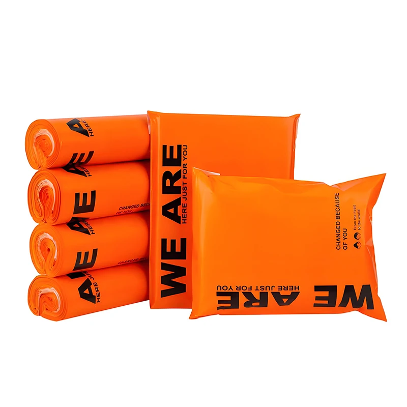 20PCS Orange Plastic Packaging Bags for Gift Self Seal Adhesive Poly Mailers Bags Small Shipping Bags Business Supplies