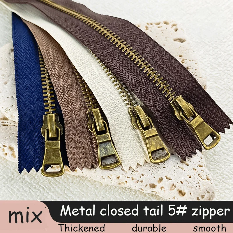 

6 шт 5 # Металлическая молния, античная бронза, Y-зуб, титановый сплав для сумок, сделай сам, шитье, ремесло, нейлоновый абажур, длинный съемный черный