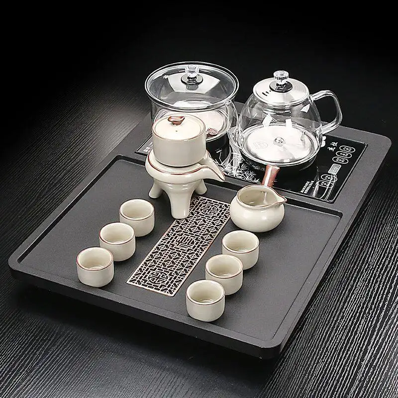 Ceremony Chinese Tea Tray Rectangle Living Room Hospitality Luxury Tea Tray Decorative Serving Bandeja Madera Home Decorationgs 5
