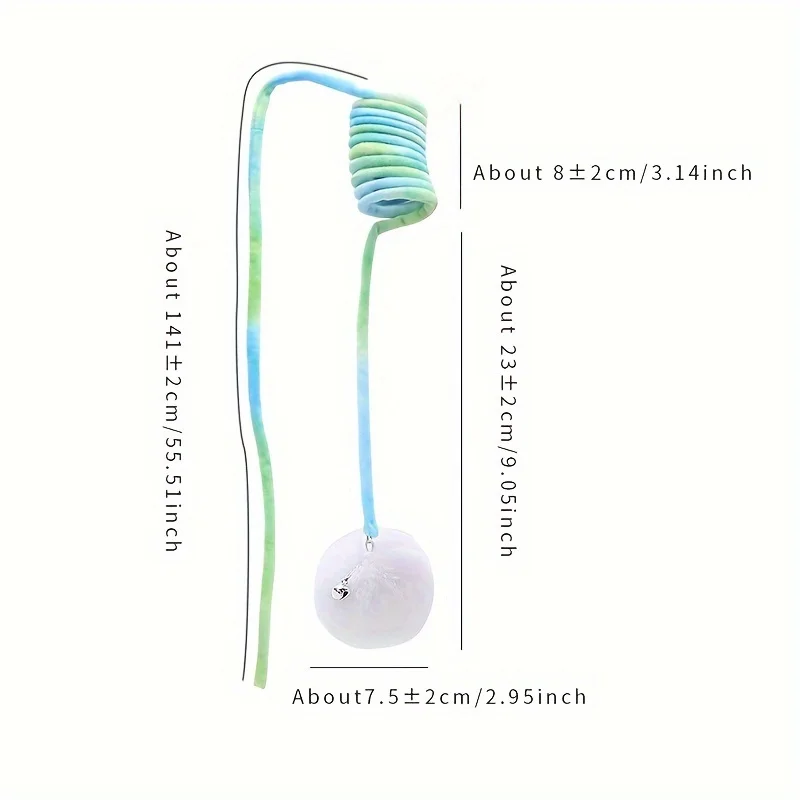Teasing Cat Ball Interactive Cat Toys Funny Cat Stick Spring Rope Ball Plush Toy Interactive Play Training Toys Cats Supplies