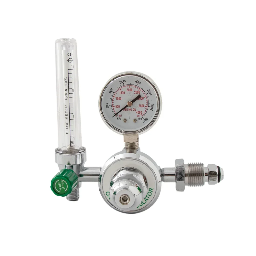 Hot sale medical equipment oxygen pressure regulator gauge oxygen regulator with flow meter