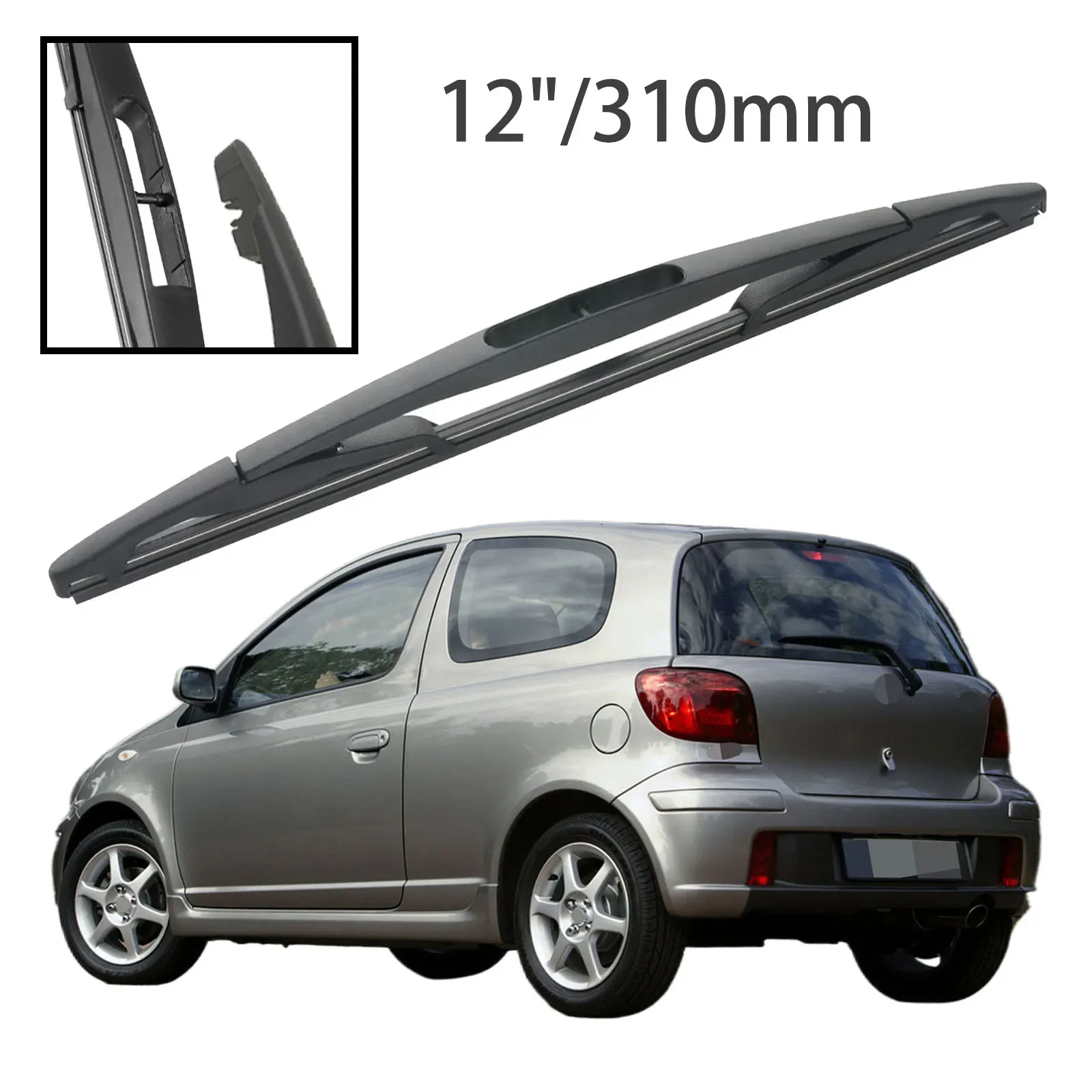 

12" Rear Windshield Windscreen Washer Wiper Blade For Toyota Yaris MK1 Built in France 2001-2005 Car Accessories Accsesories