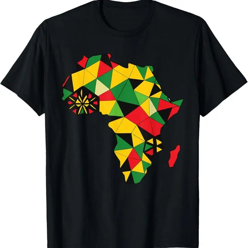 Colourful Africa Map Cloth For African Lover T Shirt