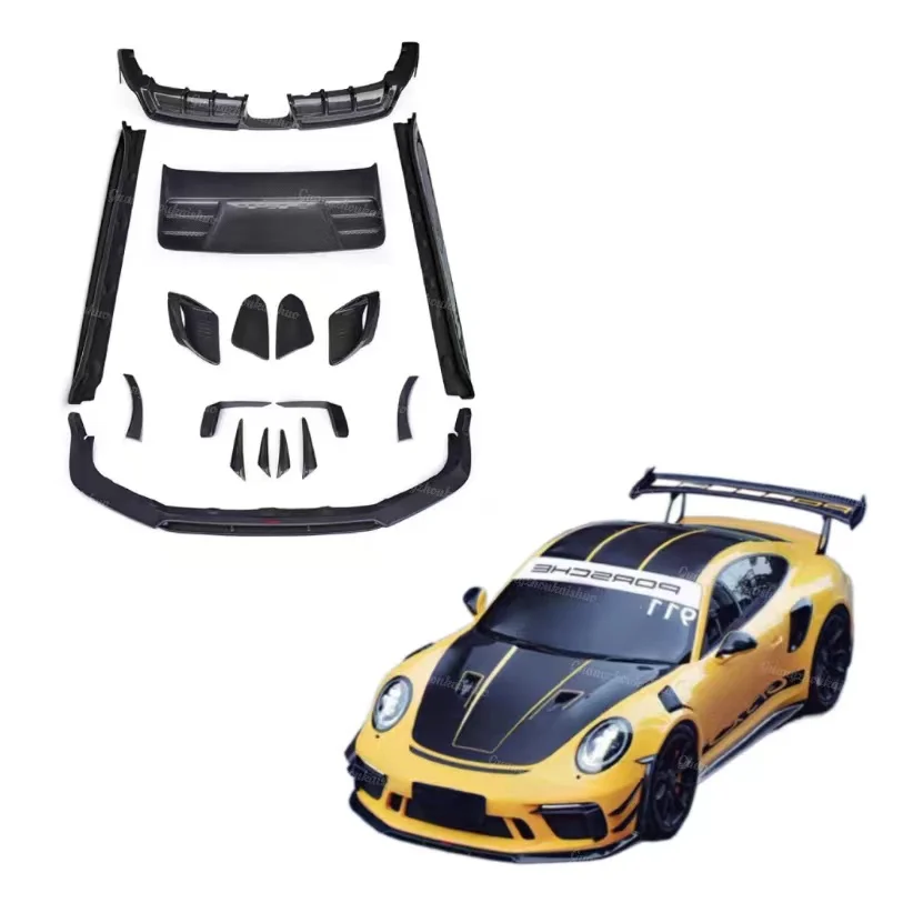 

Комплект кузова из углеродного волокна в стиле CMST дляporsche 911 GT3RS, передняя губа, задняя боковая юбка, Bodykit