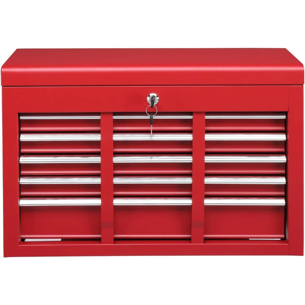 Portable Tool Box, 5 Drawers & Top Storage Tray Tool Box with Drawers, Lockable Metal Tool Chest Cabinet for Garage, Warehouse