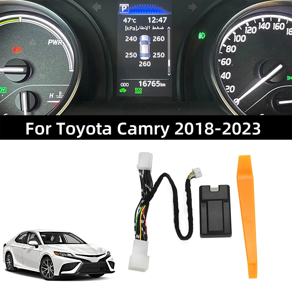 TPMS Tire Digital LCD Display Auto Security Alarm Tyre Pressure Monitor For Toyota Camry 2018-2023 RAV4 2019-2023 Corolla 2019