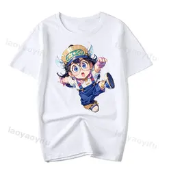 Arale Dr. Slump Japanese Manga Cartoon Printed Crewneck T-shirt Cute Girls Summer Fun Ladies Short Sleeve Stylish Casual Top