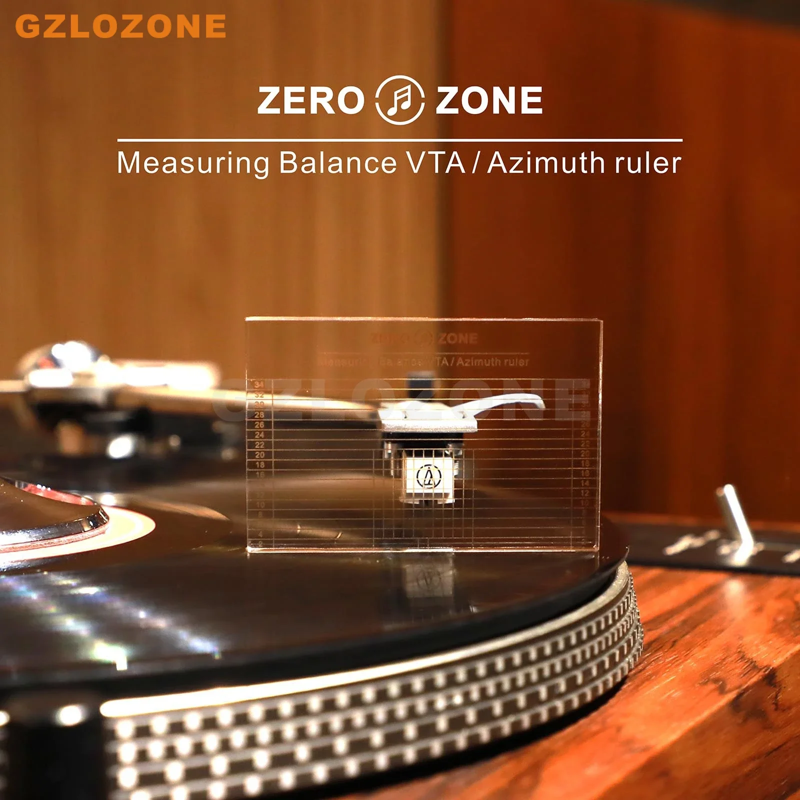ZEROZONE Cực Cao Cấp LP Vinyl Kỷ Lục Cầu Thủ Đo Phonograph Cánh Tay VTA Cân Bằng/Hộp Mực Góc Phương Vị Thước
