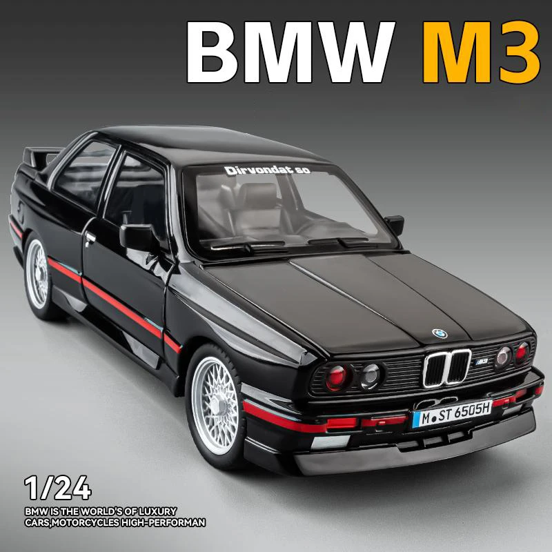 1:24 BMW M3 E30 1988 Supercar Alloy Model Car Toy Diecasts Metal Casting Sound and Light Car Toys For Children Vehicle