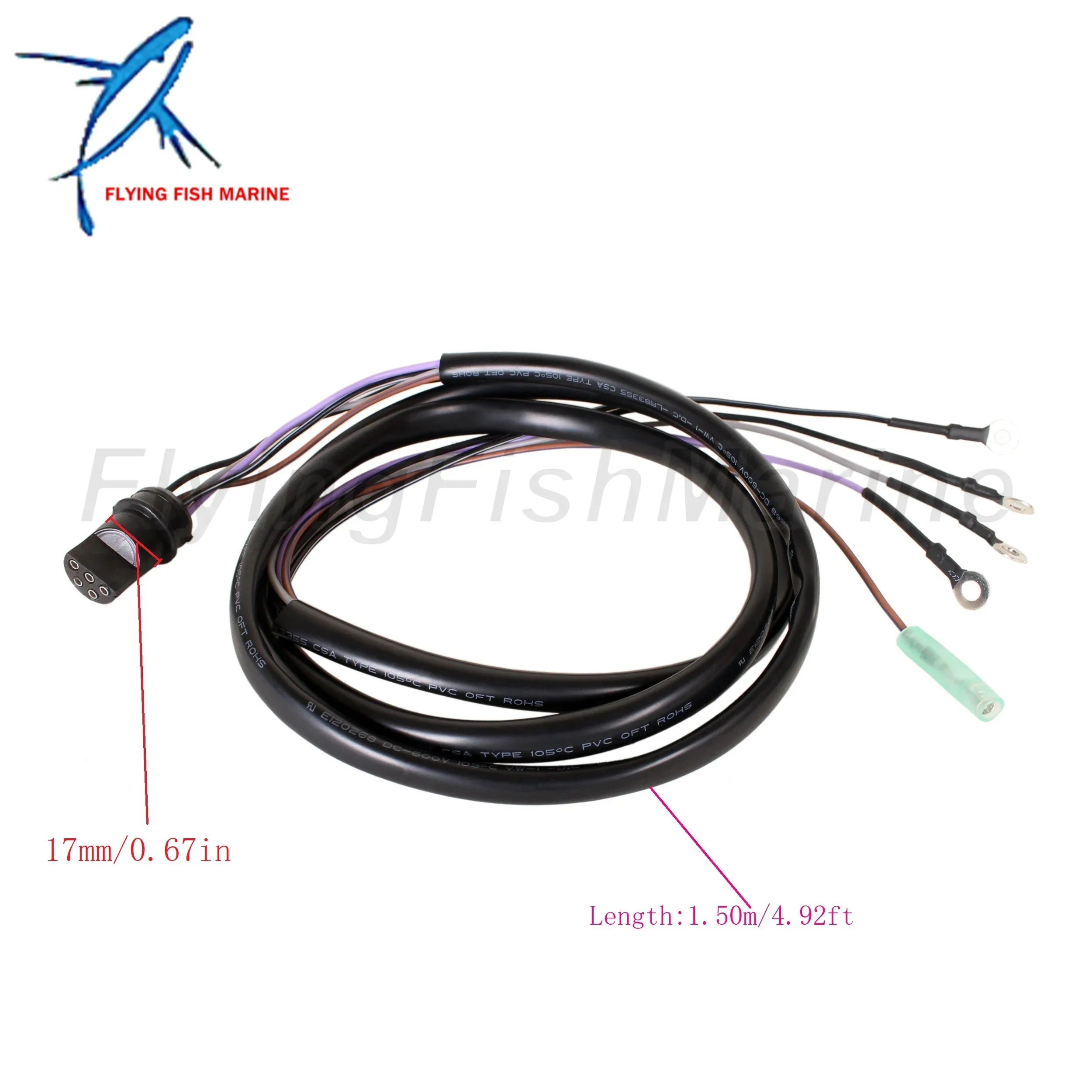 Outboard Engine 84-86396A1 84-86396A4 84-86396A8 Analogue Tach Tachometer / Gauge Harness Kit for Mercury 4ft /1.3m, 5pins