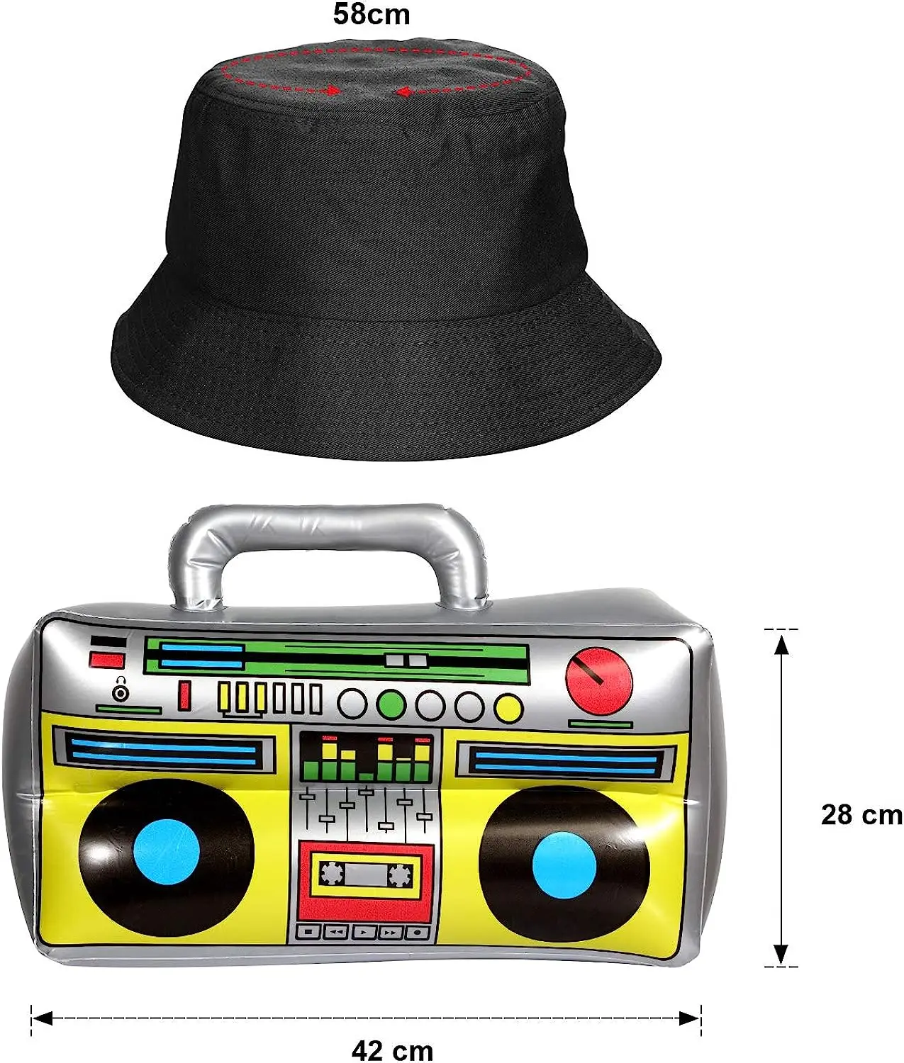 Pesenar-ヒップホップコスチュームキット,ゴールドサンハット,80s/ 90s,ラッパーアクセサリー