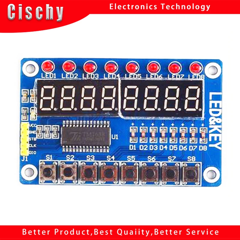 

TM1638 Module Key Display For AVR 8-Bit Digital LED Tube 8-Bit