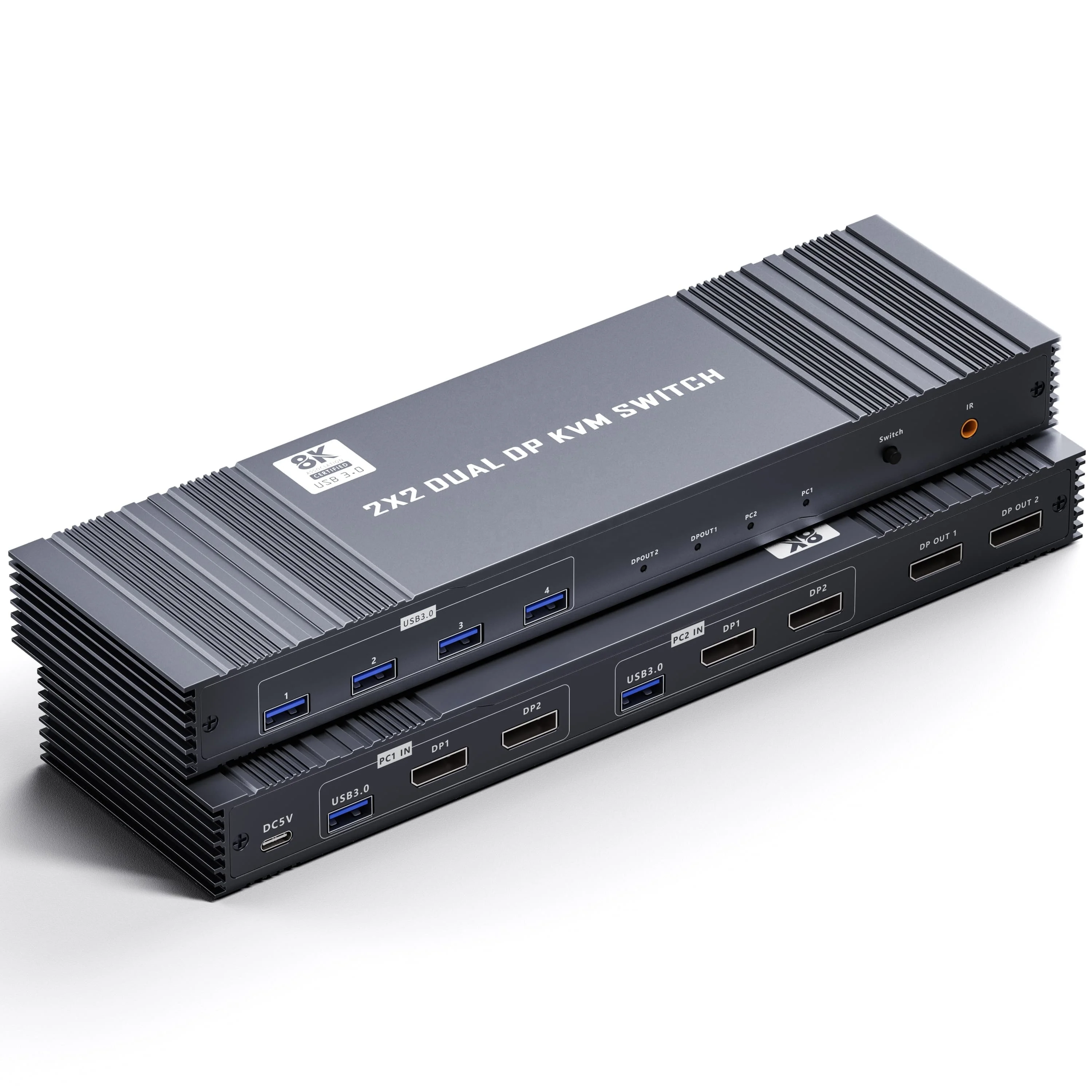 

SYONG New Design USB3.0 Display Port Dual Screen 2x2 Switcher Selector 2 Port DP Displayport USB HDMI KVM Switch For 2 PC