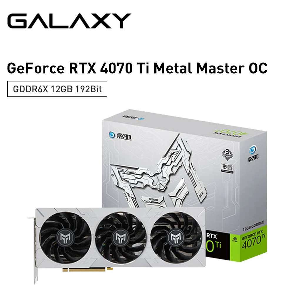 GALAXY 게이밍 GPU 비디오 카드, RTX 4070 메탈 마스터 OC, 12GB, GDDR6X, 192 비트, RTX 4070Ti, 12VHPWR, 비디오 카드, 신제품