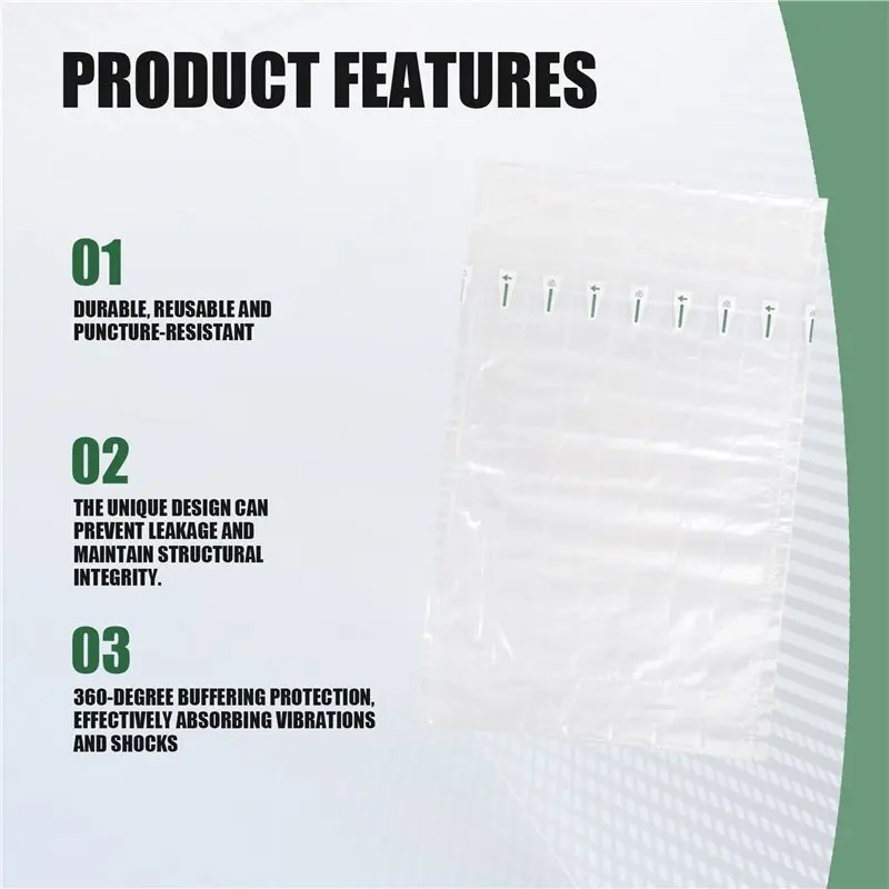 A51M-Reusable Air Column Cushion Sleeves(50-Pack), Inflatable Wine Bottle Protector For Safe For Transport Bag