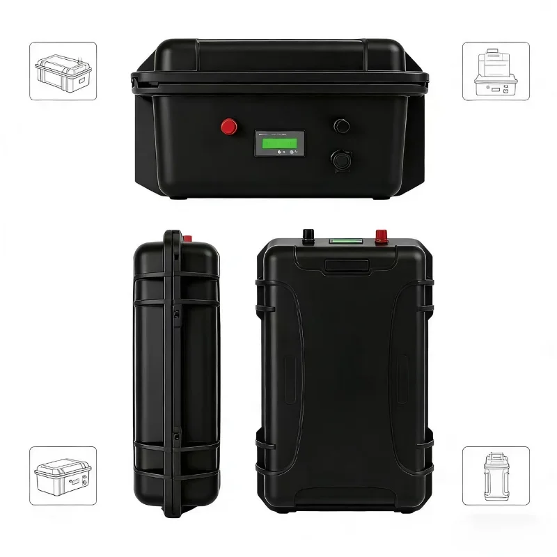 48V 50-300Ah Waterproof LiFePO4 Battery Deep Cycle Power Supply for Marine Boat, Trolling Motor, RV, Solar System & Off-Grid Ene