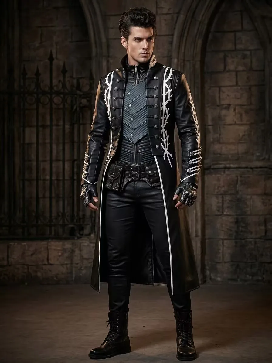 

《Customize》Vergil Cosplay Costume Game Nelo Angelo Carnival Halloween Suit