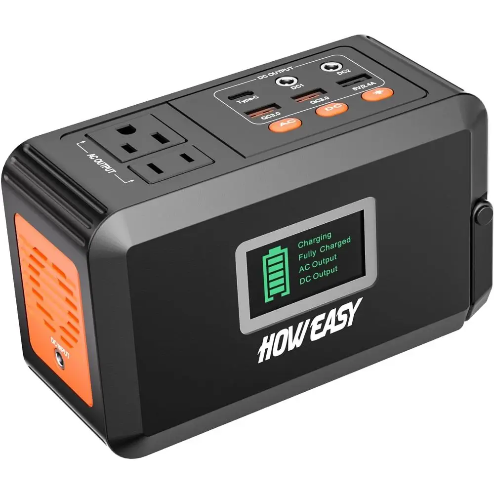 

Portable Power Station,120W(240W Peak) r Generator,88Wh Lithium Battery Power with 110V AC Outlet/DC/USB/LED Light or Outdoor Ca