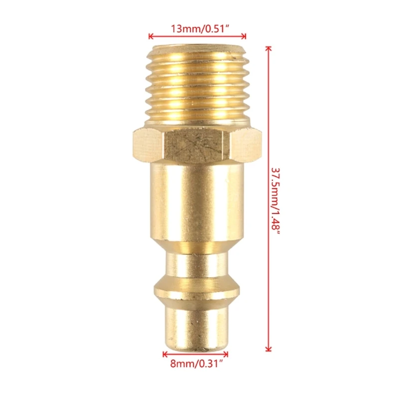 G7NA Brass Tire Inflator Locking Air Chuck Air Hoses Attachment 1/4NPT