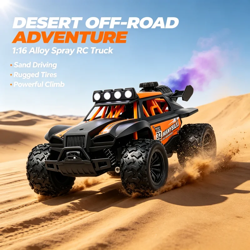 New RC Car 1:16 Model With LED Lights Radio Off-road Remote Control Climbing Vehicle Outdoor Cars Drift Race Toys Boys Gifts