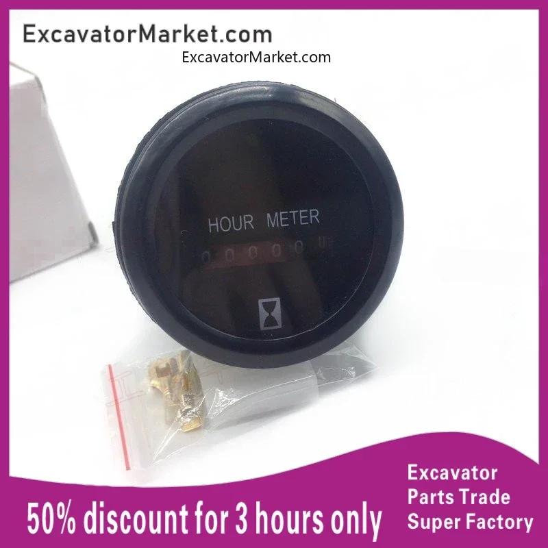 Hour meter Engineering car hour machine Mechanical timer universal high quality excavator accessories For excavator