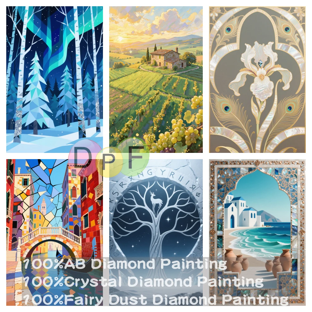 

DPF 100% полная фея пыль дрель кристалл AB алмазная живопись евро арт мозаика вышивка искусство домашний декор ремесла подарок