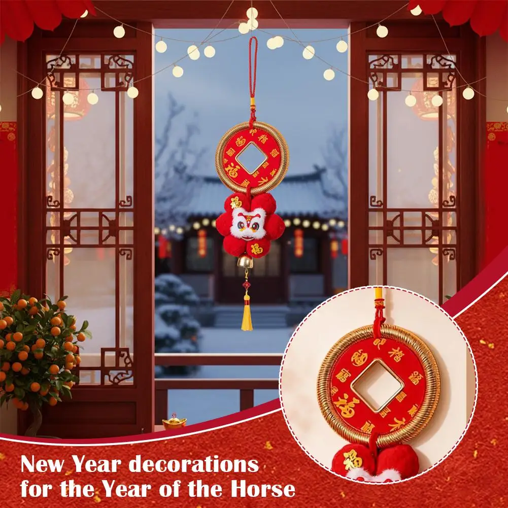 

2026 год лошади, новогоднее украшение, кулон, плюшевая подвеска для гостиной, радостная атмосфера, весенний фестиваль, небольшой кулон