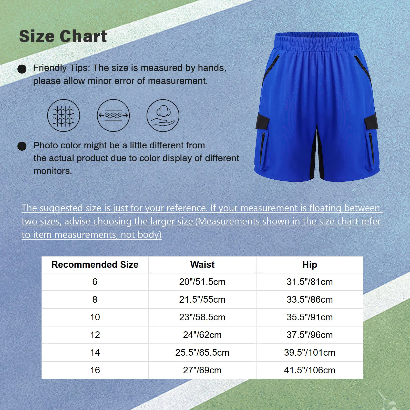 شورت رياضي أنيق للأطفال الأولاد بألوان متعددة، شورت بحزام خصر مطاطي مع جيوب بسحاب للتمرين والجري وركوب الدراجات #6