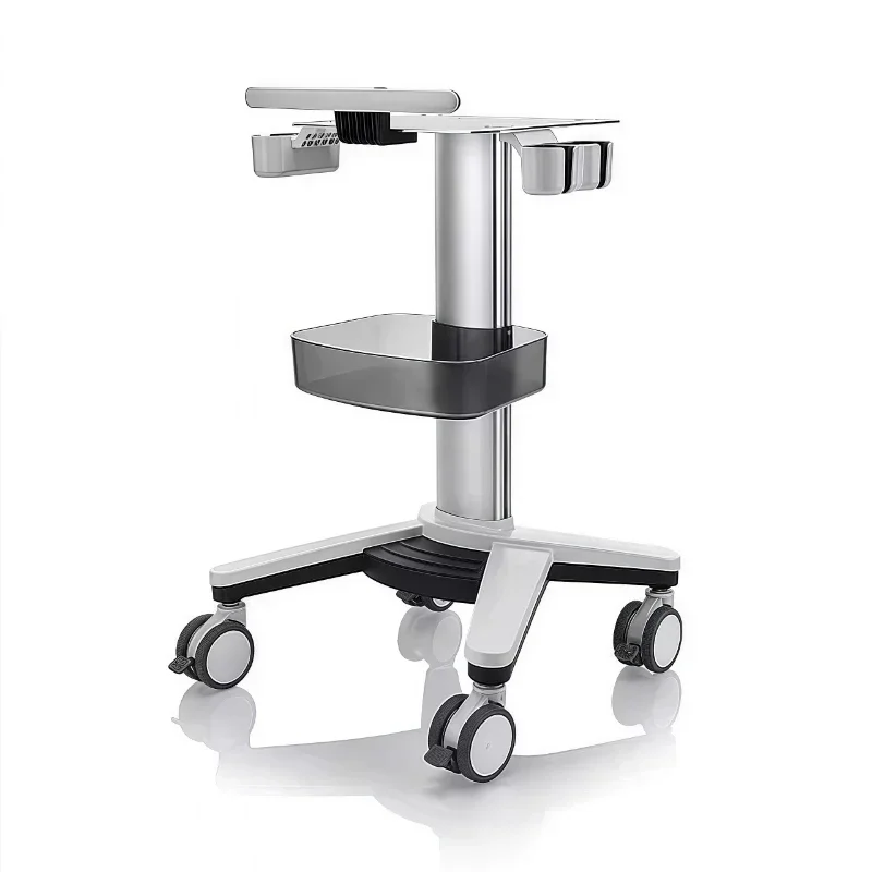 Medical Ultrasound Cart Rolling Wheels Hospital Tool Floor Standing Aluminium Trolley Carrito Auxiliar Organizador Furniture