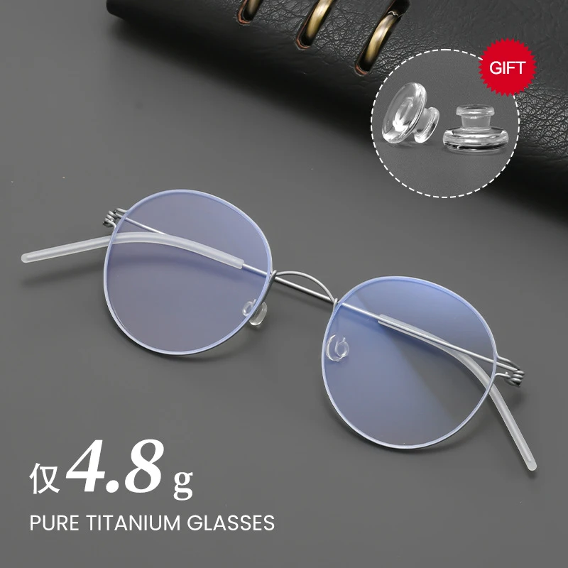 

Новые титановые оправы для очков датского бренда, маленькие, без винтов, круглые, для мужчин и женщин, винтажные, для компьютера