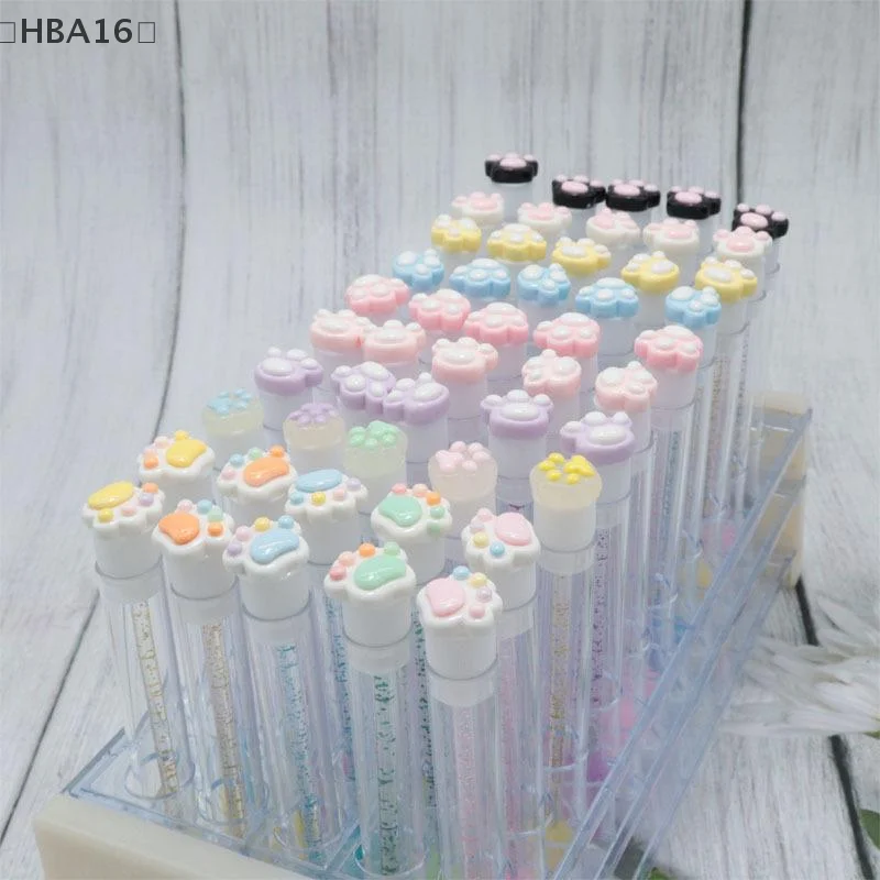 1pc artoon Cat Paw Eyelash Brush Tube Disposable Mascara Wands Tube Reusable Lash Spoolies Brush Dustproof Cleaner Storage Tubes