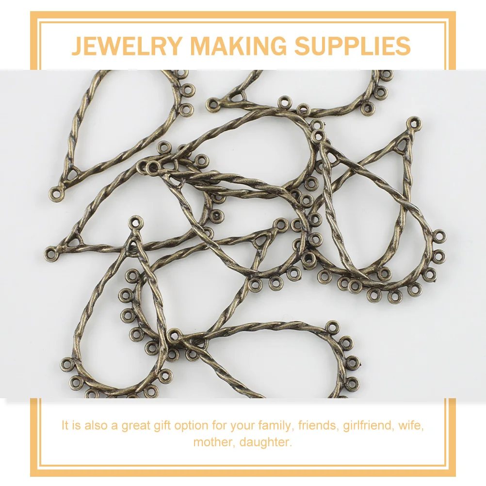

50 Pcs Cutout Necklace Pendant Earring Making Supply Charm Diy Charms Jewelry Bracelet Supplies