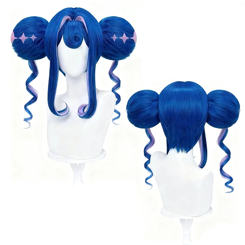 

Аниме Knights Of Guinevere Косплей Парик Женщины Лолита Синий Двойные Пучки Волосы Высокотермостойкие Парики Хэллоуин Опора Бесплатная Кепка Для Парика