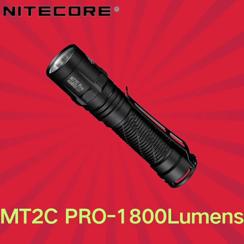 NITECORE MT2C PRO 1800Lumens LED NiteLab UHi 20 LED Rechargeable Compact Tactical Flashlight With 3600mAh Battery