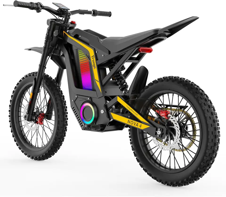 Freego N4 Mid-Drive Electric Dirt Bike 60V 30Ah 6000W Peak 45 MPH Hydraulic Brake Off-Road Ebike All-Terrain Electric Bicycle image 7
