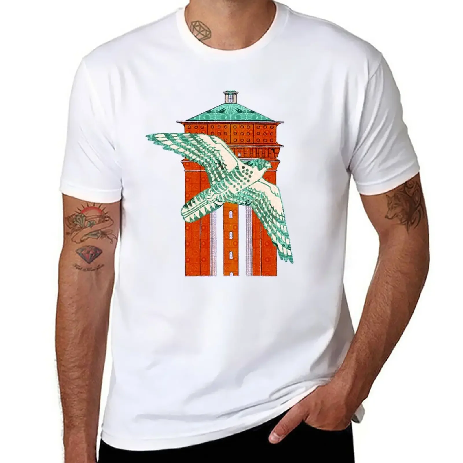 Colchester Water Tower Falcons T-Shirt Aesthetic clothing quick-drying mens graphic t-shirts hip hop