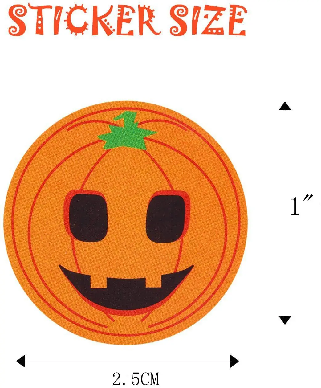 500 Pcs Pumpkin Ghost Halloween Stickers for Kids Round Sticker Gift Sealing Label Envelope Decor Stationery Stickers 1 inch